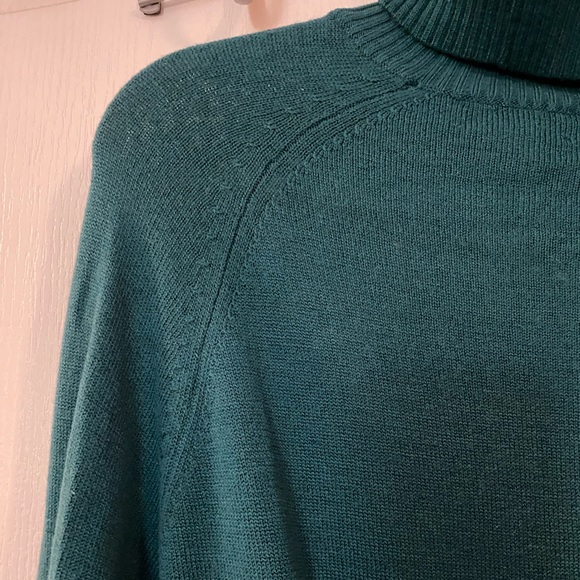 Banana Republic green merino wool turtleneck sweater size XL GUC - Picture 3 of 9